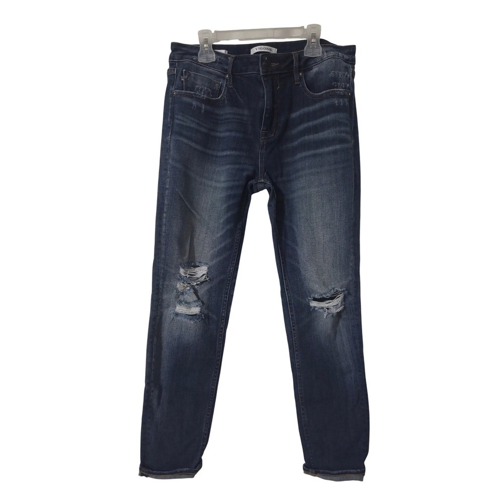 VIGOSS Jagger Skinny Jeans Distressed Dark Wash Women's Size 30